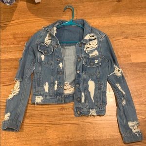 GEORGIA DISTRESSED DENIM JACKET by Carmar / LF